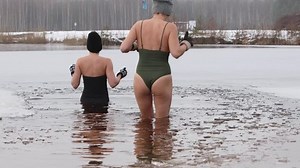 Two Young Beautiful Women Take Ice Stock Footage Video (100% Royalty-free) 1099217063 | Shutterstock