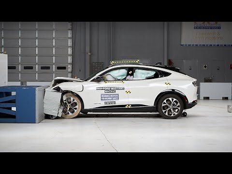 2021 Ford Mustang Mach-E moderate overlap IIHS crash test