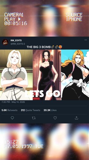 The Big 3 Waifu Edit 🔥 | Tsunade x Boa Hancock x Rangiku | Montagem Elder Slowed #shorts