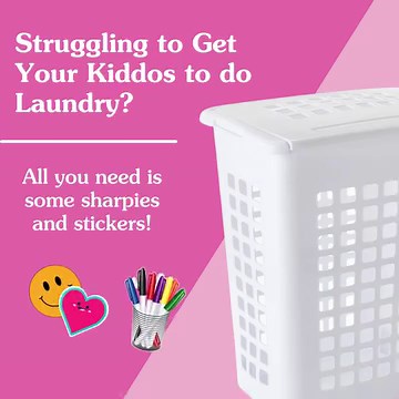 160 reactions · 32 shares | Empower your kids to take charge of laundry! Turn laundry day into a fun and rewarding experience by letting your kids decorate their laundry baskets狀 #MollyMaid #Neighborly #LaundryTip | Molly Maid | Facebook