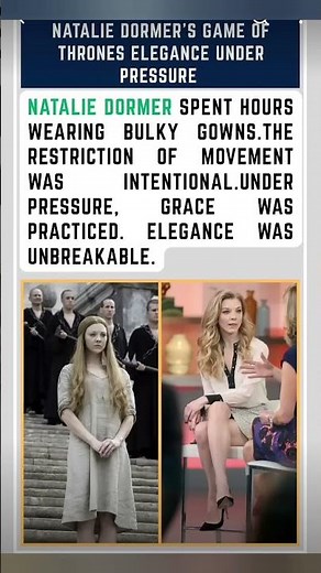 How Natalie Dormer Mastered Elegance in Game of Thrones