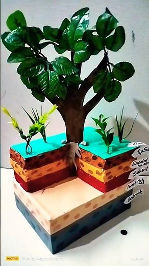 different layers of soil/ soil profile/ science project