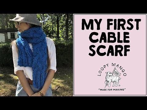 My First Cable Scarf & New Wave Scarf Knitting tutorial for beginner knitters. Learn to knit cables!