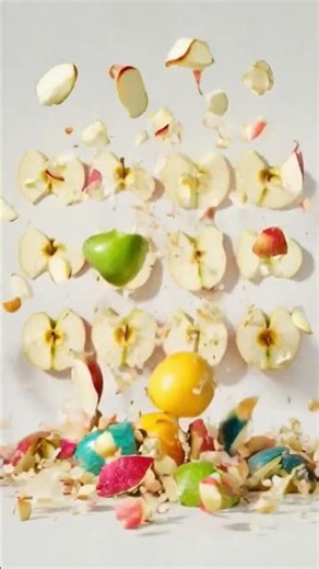 16 Apples Falling Into Pieces 🍎 Satisfying Fruit Break Slow Motion #diy #forestshelter