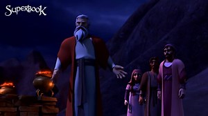 Moses is angry because the Israelites built an idol to worship when they should only be worshipping God! 😥 Watch “Ten Commandments” on your #SuperbookBibleApp! http://now.superbook.cbn.com/Oqz650rmnBR | Superbook