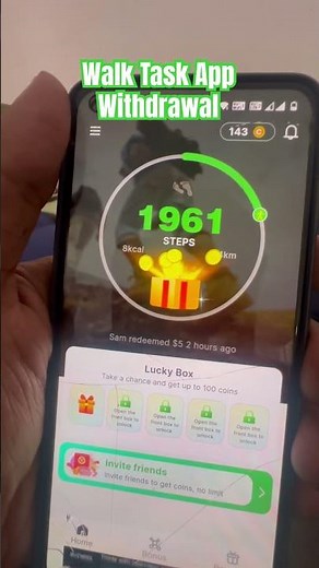 Walk Task App Withdrawal Proof | Walk Task App $5 Gift Code | Walk Task