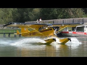Aviat Husky A1C-180 SP-DOG takeoff | Seaplane Meeting Stubenbergsee 2018