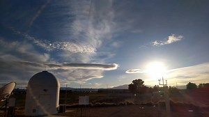 26 reactions | Mountain waves kept some clouds nearly stationary to keep the sunset interesting, despite the lack of color. | US National Weather Service Las Vegas Nevada | Facebook