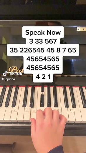 Learn to Play 'Speak Now' on Piano with Easy Tutorial