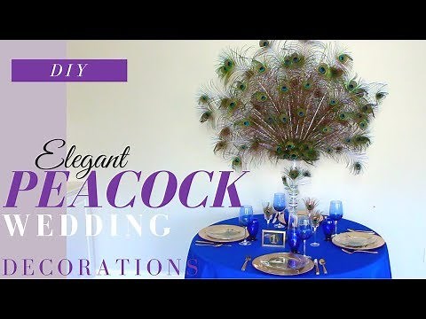 DIY Peacock Centerpiece | DIY Elegant Wedding Reception Decorations