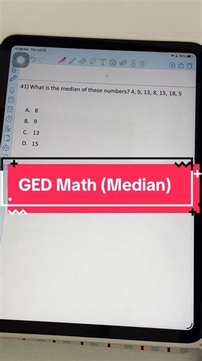 Median ဘယ်လိုရှာသလဲ တွက်ကြည့်ရအောင် 💯 #mathematicalreasoning #GED #class
