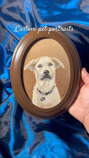 Custom dog portrait and painting process videos. Pets memorials