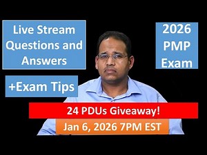 PMP 2026 Live Questions and Answers Jan 6, 2026 7PM EST - 24 PDU Giveaway