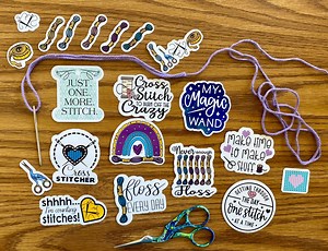 Craft Stickers,cross Stitch Stickers,artsy Arthurs,embroidery Stickers,laptop Stickers,hydro Flask Sticker, Phone Stickers,sewing Stickers - Etsy