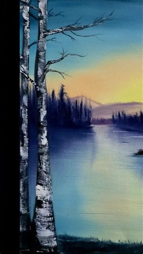 The 1-minute Aspen tree technique #arttutorial #shorts #painting