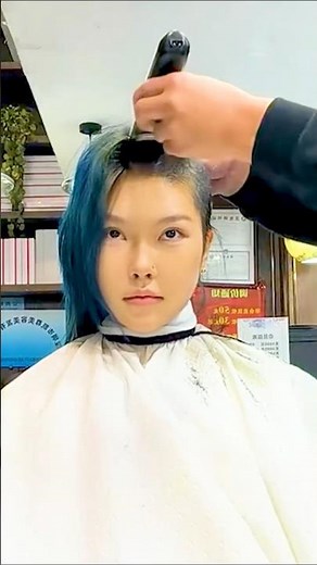 Mind-Blowing Head Shave! 💙🔥 #headshave #viral #shorts