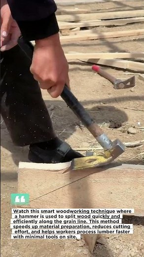 Simple Hammer Trick Splits Wood Faster Than Power Tools!