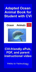 Adapted Ocean Animal Book for Student with CVI