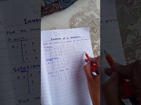 Inverse of a matrix (part 1)