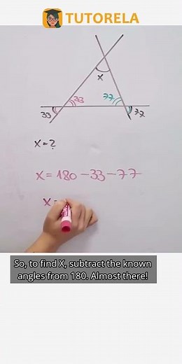 Finding X in Triangles: Solving Geometry Angles #Math #ParallelAndPerpendicularLines