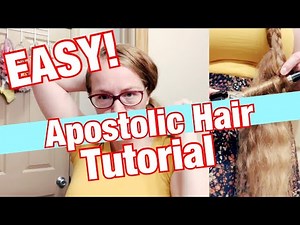 EASY Apostolic Hair Tutorial / Quick Pentecostal Hairstyle / Updo For LONG Hair