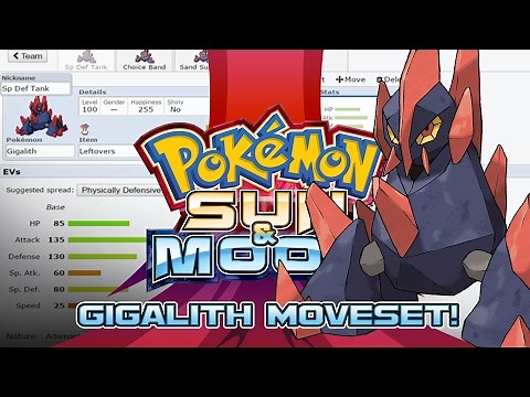 Gigalith Moveset Guide! How to use Gigalith! Pokemon Sun and Moon! w/ PokeaimMD!