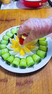 250K views · 3.9K reactions | Artistic arrangement of carved fruits...