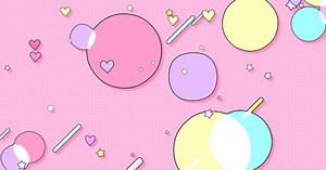 Cute Colorful Pop Art Geometric Shapes Background Loop