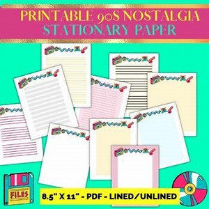 90s nostalgia stationary paper. / 90s writing paper