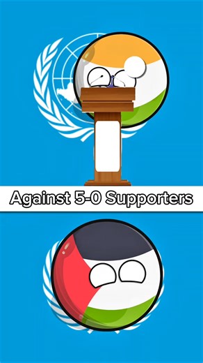 Against and Supporters of New Palestine state in United Nations Assembly #shorts #countryballs