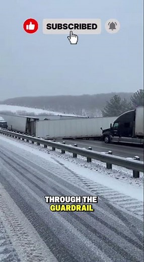 MASSIVE I-40 PILEUP: Dozens of Jackknifed Semis in New Mexico Blizzard