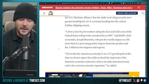 24K views · 1K reactions | Democrats PANIC Over Port Strike NUKING Economy Right Before Election, SHORTAGES COMING | Tim Pool | Facebook