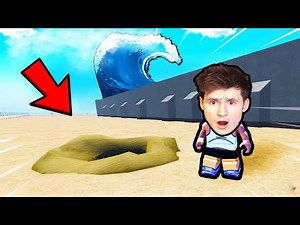 Escaping from ROBLOX TSUNAMI GAME..