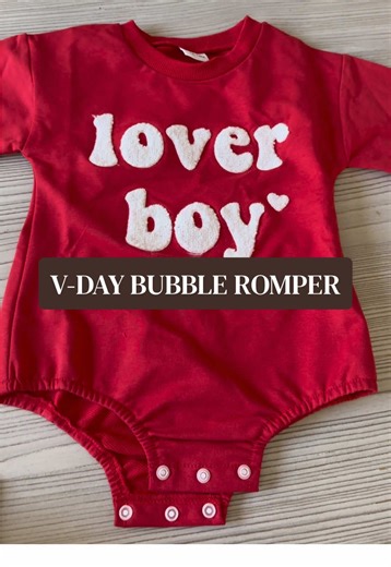Adorable Baby Bubble Romper for Valentine's Day