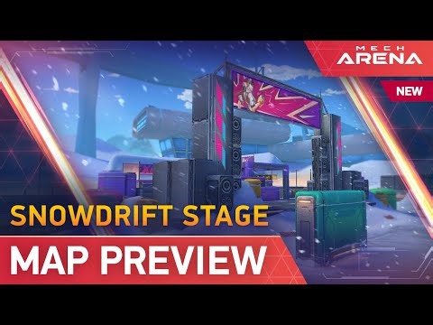 Map Preview: Snowdrift Stage | New Deathmatch 5v5 Map Trailer | Mech Arena