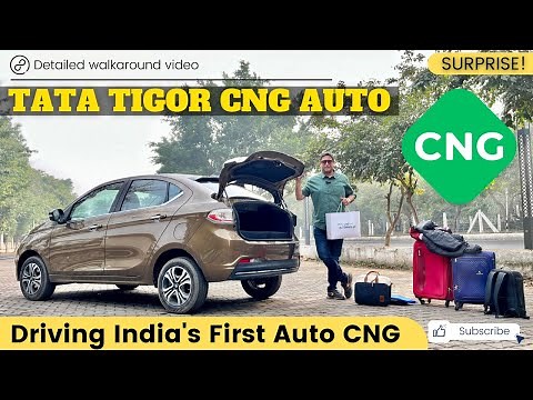 Driving the 2024 Tata Tigor CNG Automatic XZA Plus || Walkaround & First Look Review