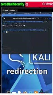 redirection in kali linux #kalilinux #kalilinuxtutorial #cybersecurity #ethicalhacking #livestream