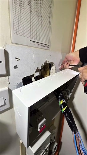 Installing a new consumer unit #electrician #diy #hereshow