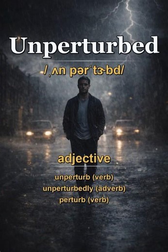 Unperturbed meaning — Calm and steady despite chaos