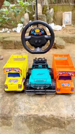 “RC Jeep Carrying 2 Trucks 😱 Remote Control Power Test„💥 #shorts