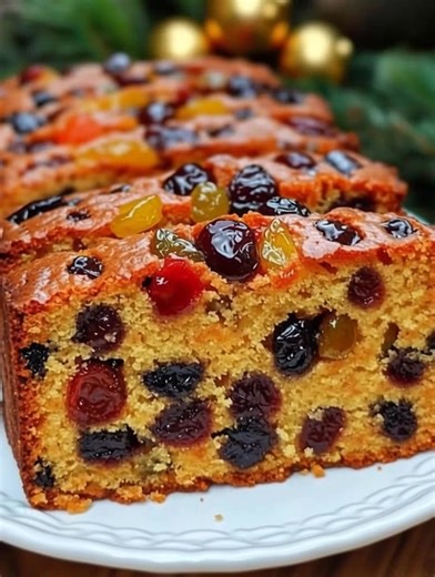 Classic Moist Fruit Cake Rich, Moist, and Flavorful Traditional Fruit Cake with a Festive Touch Recipe Ingredients: 2 cups mixed dried fruits (raisins, currants, cherries, chopped dates, and apricots) ½ cup chopped nuts (walnuts, almonds, or pecans) ½ cup orange juice (or dark rum/brandy for soaking) 1 cup unsalted butter, softened 1 cup brown sugar, packed 4 large eggs 1 ½ cups all-purpose flour 1 teaspoon baking powder ½ teaspoon ground cinnamon ¼ teaspoon ground nutmeg ¼ teaspoon ground clove