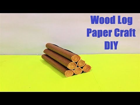 Paper Craft - Wood Log Making - DIY - HowToFunda