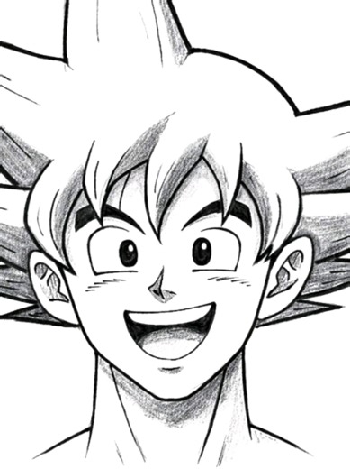 how to draw goku easy
