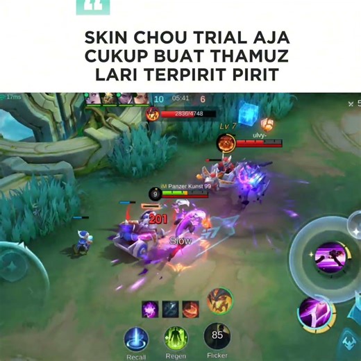 Chou KOF Trial is enough to make the enemy Thamuz run away in a panic 🤣