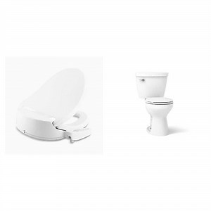 KOHLER Purewash E580 Round Electric Bidet Seat and Cimarron 12 in. Toilet with Soft Close Seat Combo - The Home Depot