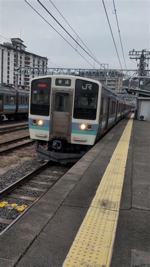 211系1538M普通上諏訪行上諏訪駅入線