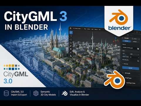CityGML Import in Blender – VCS 3DCityDB Importer/Exporter - FBX to CityGML