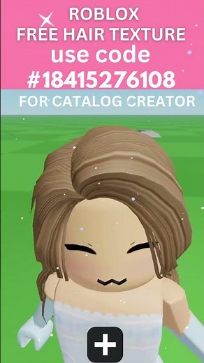 FREE Roblox HAIR Texture CODE Asset ID for Catalog Creator - 🫶 :) #roblox #freerobloxitem #hair