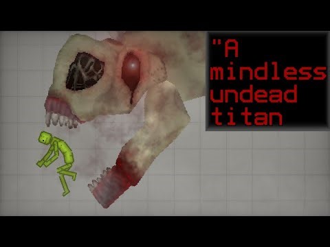 A ZOMBIE DINOSAUR ( FREE) RAMPAGE IN MELON SANDBOX