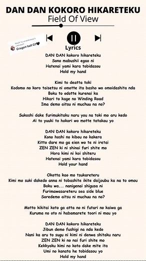 Dragon Ball GT Opening Theme Song Lyrics